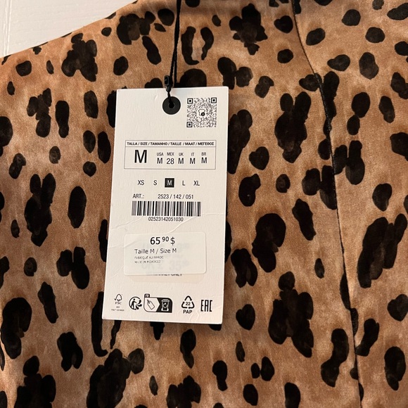 Zara ZW Collection Animal Print Dress in M - Brand New w Tags - Picture 3 of 5